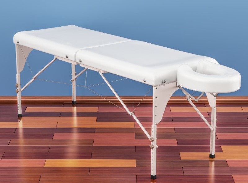 Massage tables made of different materials